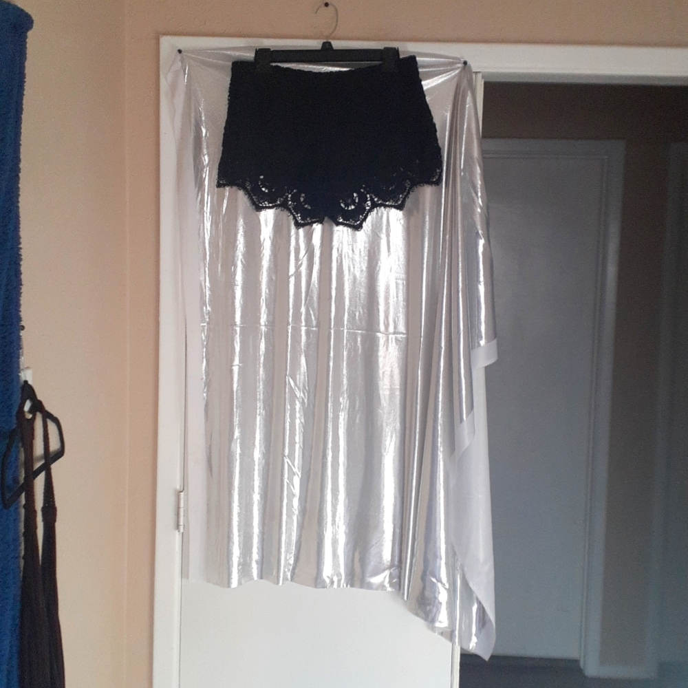 Express black crochet shorts with lining size (Small)